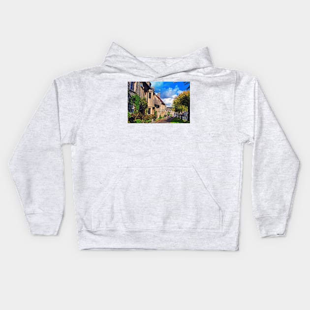Burford Cottage Cotswolds West Oxfordshire England Kids Hoodie by AndyEvansPhotos